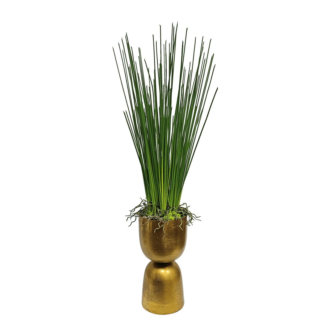 Chive in Metal Vase 42"H - LDF Silk