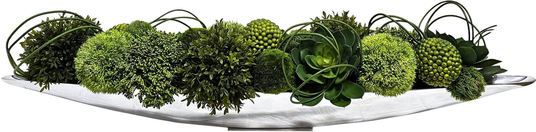Succulents in Boat FH: 12" - LDF Silk