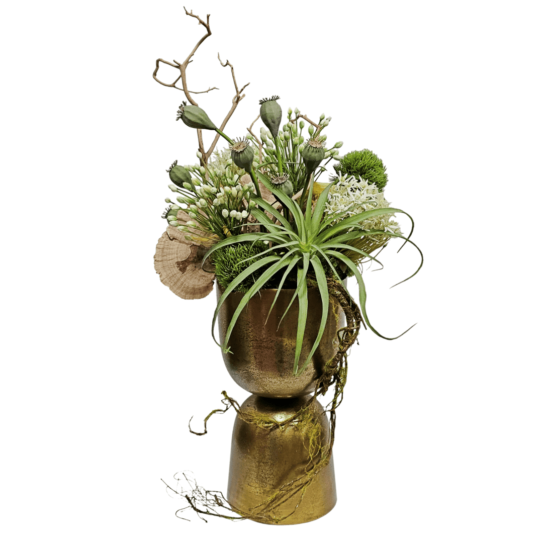 Tillandsia, Lotus Pods, Dried Mushrooms and Vine in Vase FH: 32" - LDF Silk