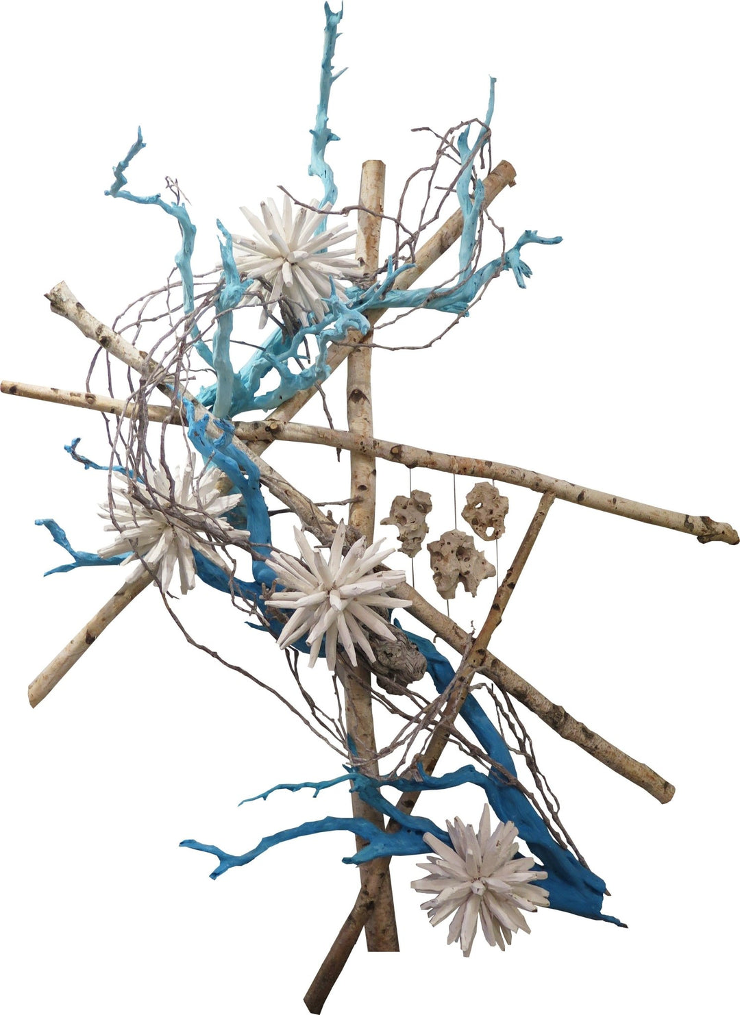 Birch and Ghostwood Branches with Spikes and Lava Rocks - LDF SilkStatue