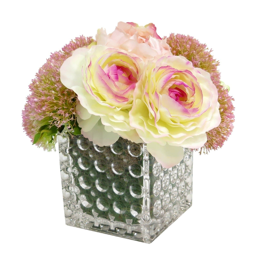 Peonies and Ranunculus Flowers in Pot