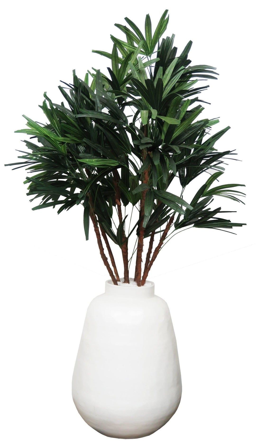 Lady Palm in Terracotta Vessel. FH: 84"H - LDF SilkArtificial Flora