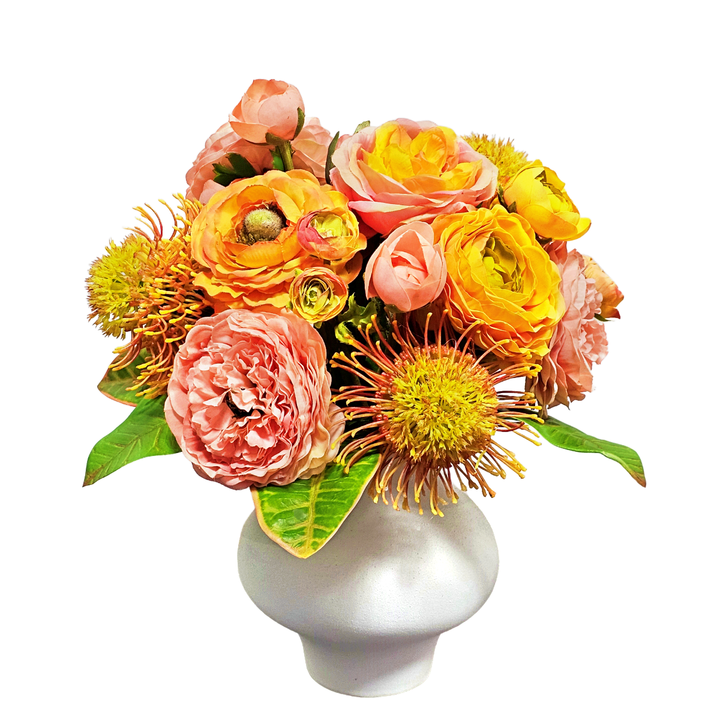 Floral in Ceramic Vase. FH: 14"