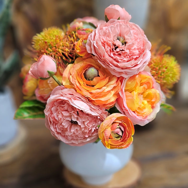 Floral in Ceramic Vase. FH: 14"