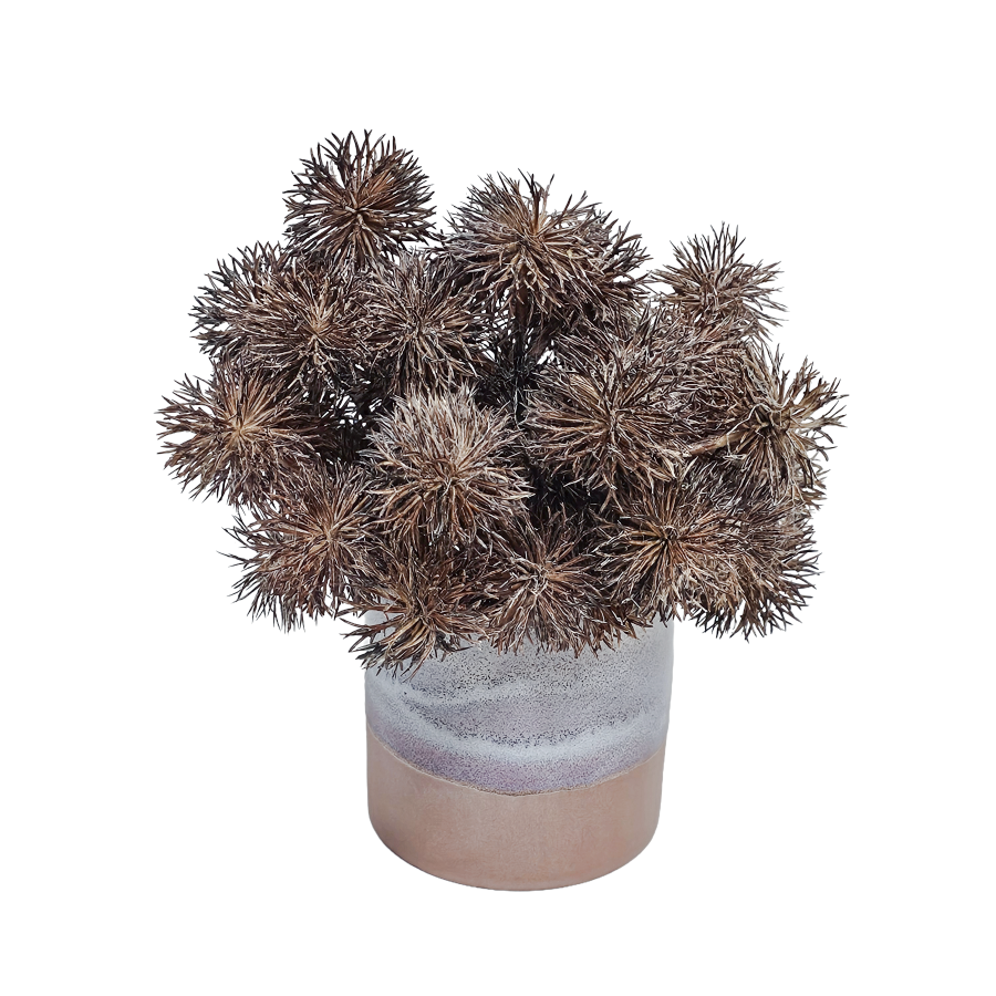 Thistle in Glazed Ceramic 9.5"H X 9"DIA