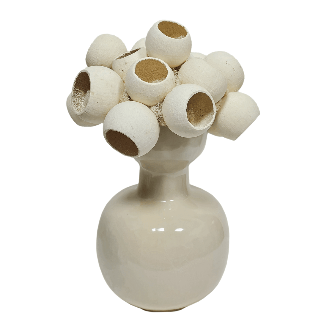 Bell Cups in Ceramic Vase FH: 15"H - LDF Silk