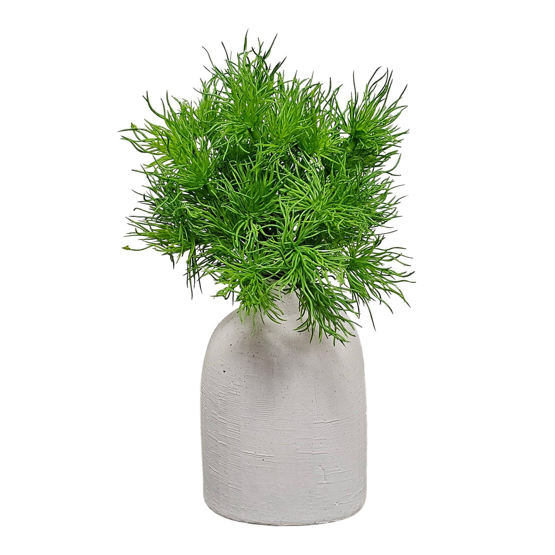 Bright Grass in Matte Ceramic Vase. FH: 10" - LDF Silk