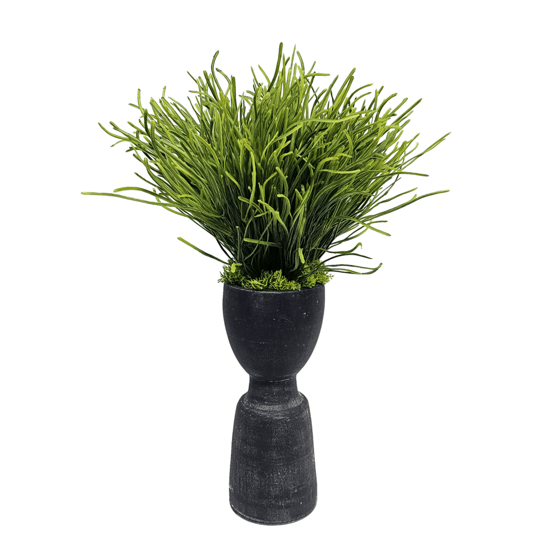 Chive Grass in Clay Vase 23"H - LDF SilkArtificial Flora