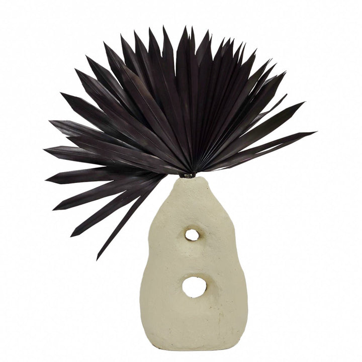Dried Palm Leaves in Paper Mache Vase. FH: 24"H - LDF SilkArtificial Flora