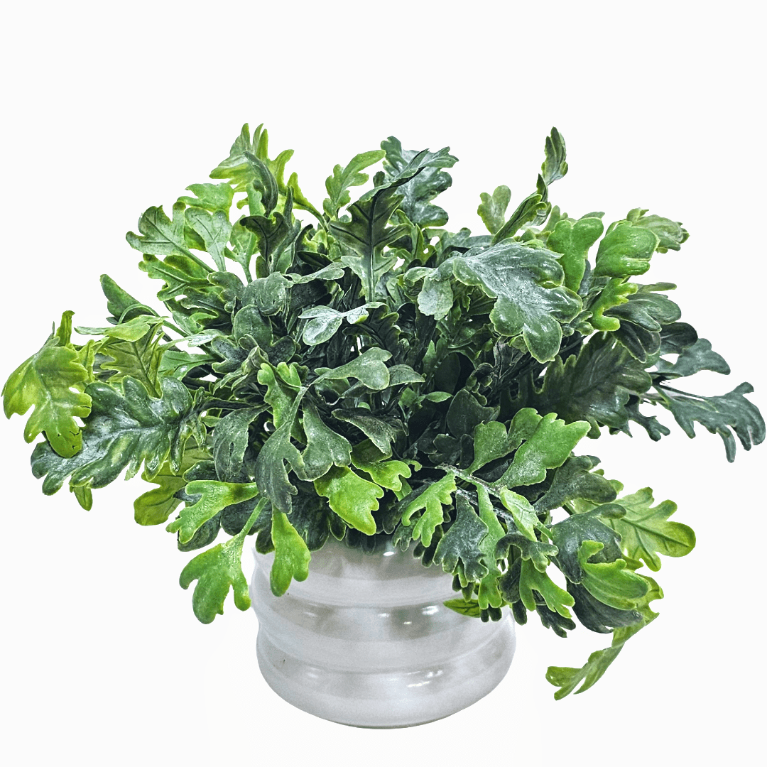 Fern Pick in Ribbed Ceramic 10"H x 13"W x 14"D - LDF Silk