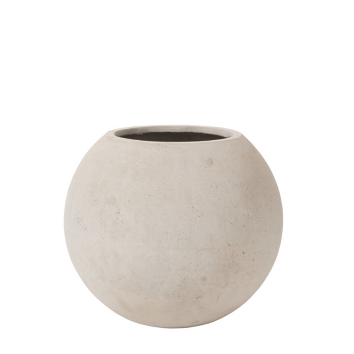 FIBERSTONE/CEMENT GLOBE PLANTER - 2 SIZES AVAILABLE - LDF Silk