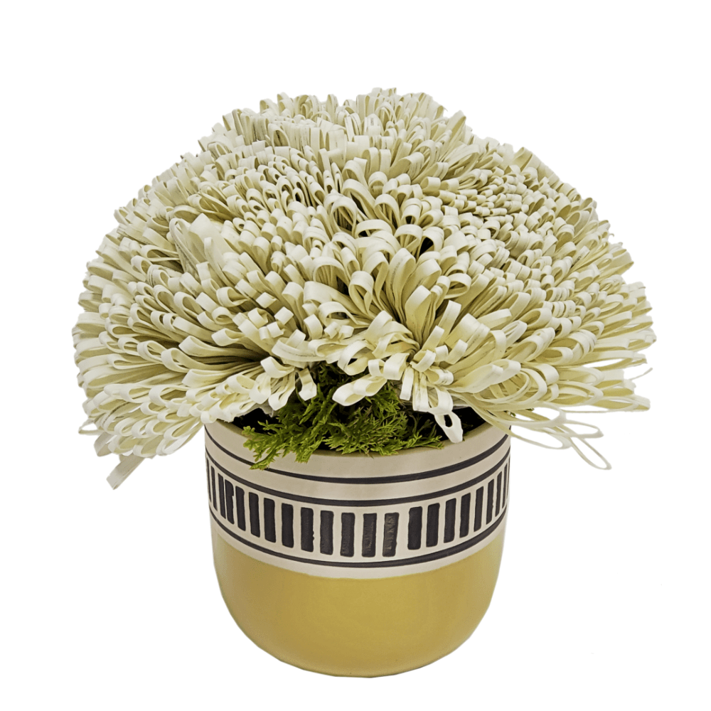Foam Flowers in Ceramic 9" H - LDF SilkArtificial Flora