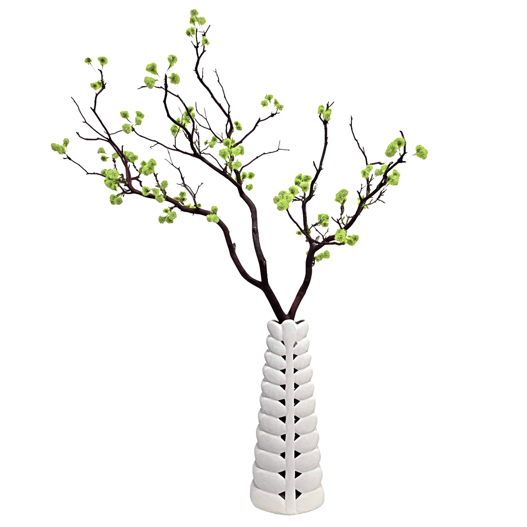 Globe Thistle on Manzanita in Ceramic 50"H (Only 2 available in this vase) - LDF Silk
