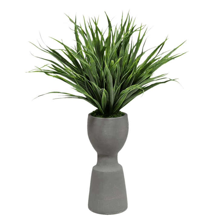 Grass in Gray Vase. FH: 20" - LDF Silk