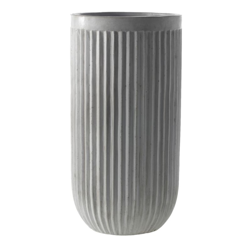 Gray Ribbed Concrete - Look Round Container - LDF SilkCONTAINERS