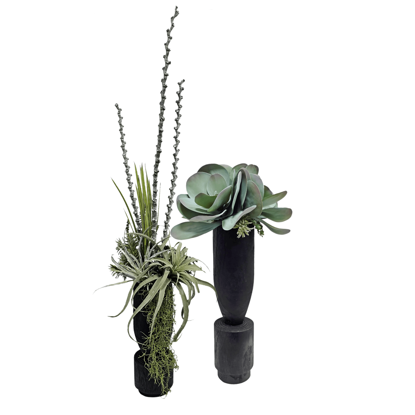 succulent plant ladder Ladder Branches with Mixed Succulents in Vase FH: 54" – LDF Silk