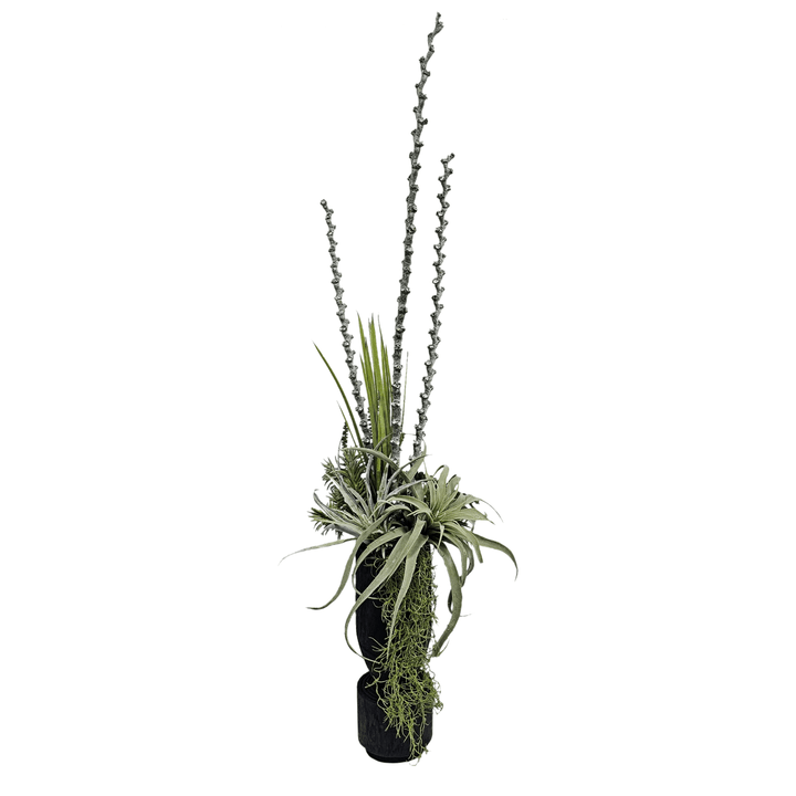 Ladder Branches with Mixed Succulents in Vase FH: 54" - LDF Silk