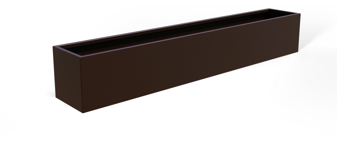 Low Rectangular Tabetop Planter for Indoor and Outdoor Use 7"H - LDF Silkcontainers