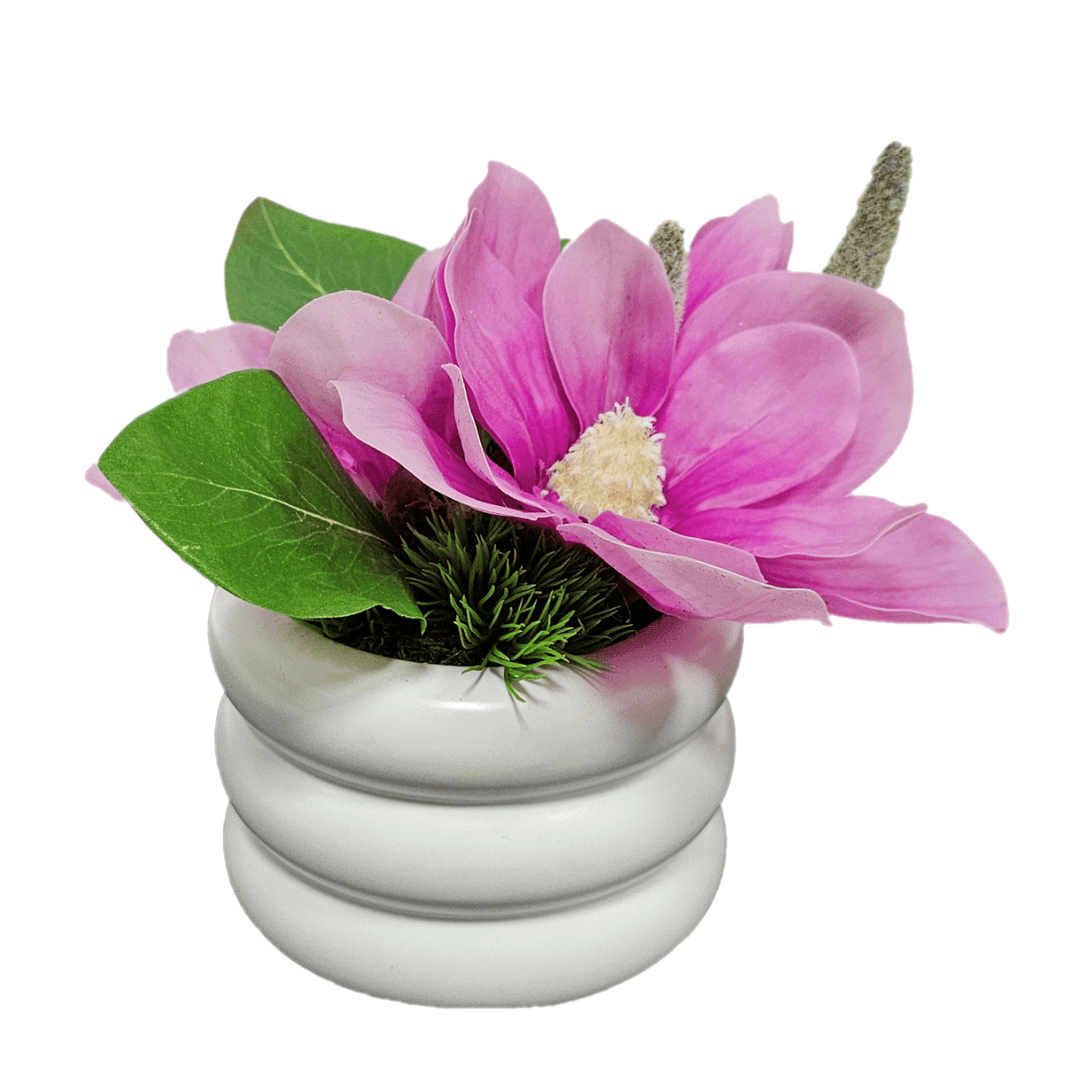 Magnolias in Ceramic. FH: 7" - LDF Silk