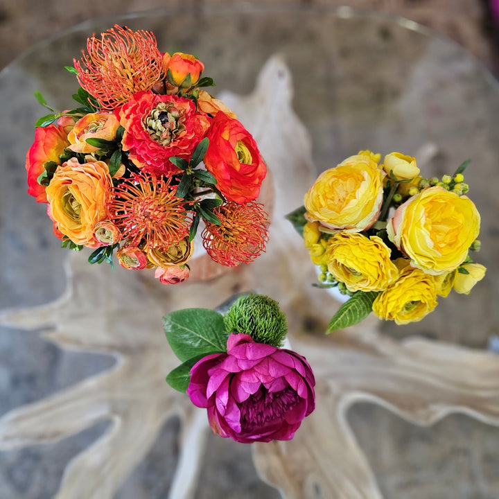 Mixed Florals in Ceramic. FH: 13"H - LDF Silk