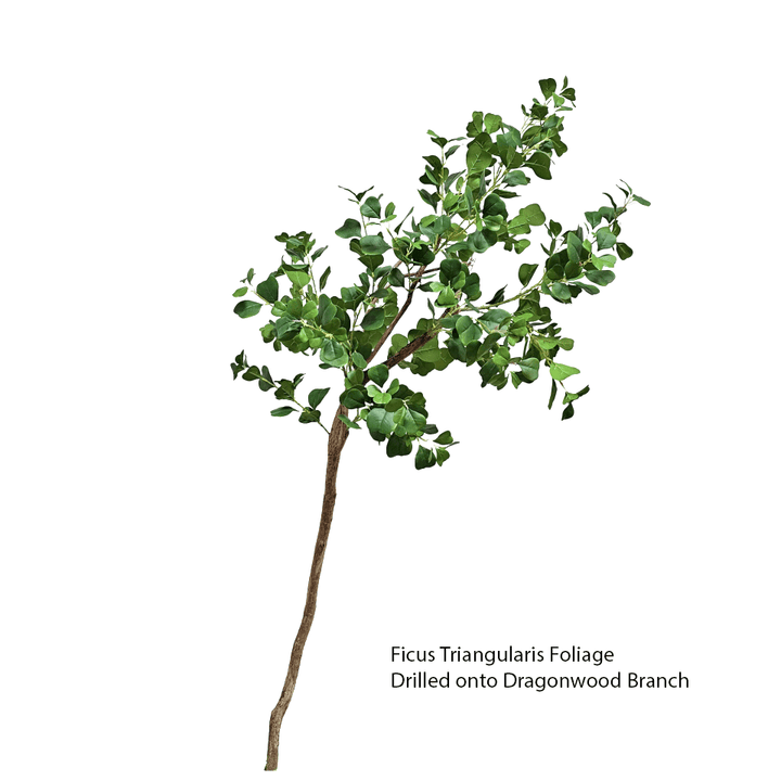 Natural Branches with Hand Drilled Foliage - Various Foliage Options Available - LDF Silk