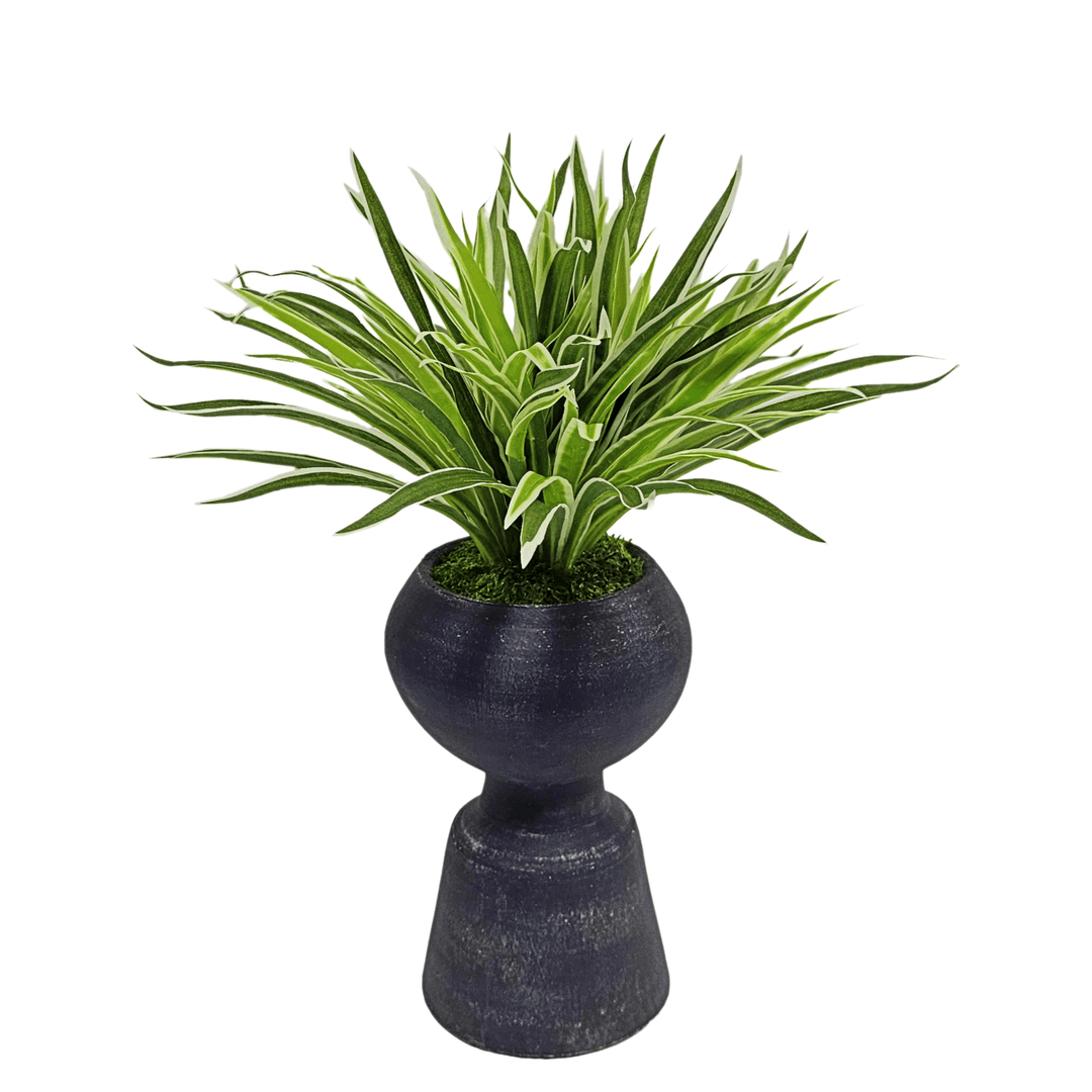Orchid Grass in Clay Vase. 19"H - LDF SilkArtificial Flora