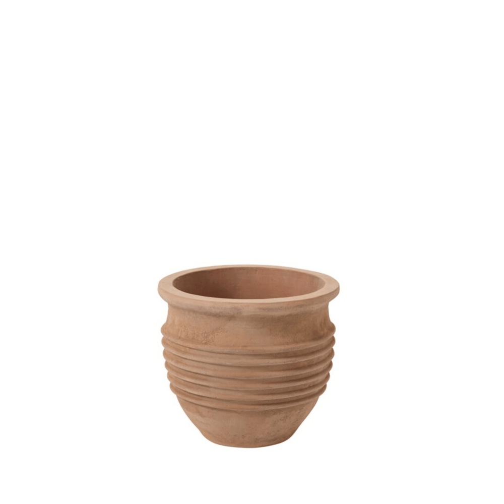 Outdoor Terra Cotta Ribbed Planter - 2 Sizes - LDF Silk