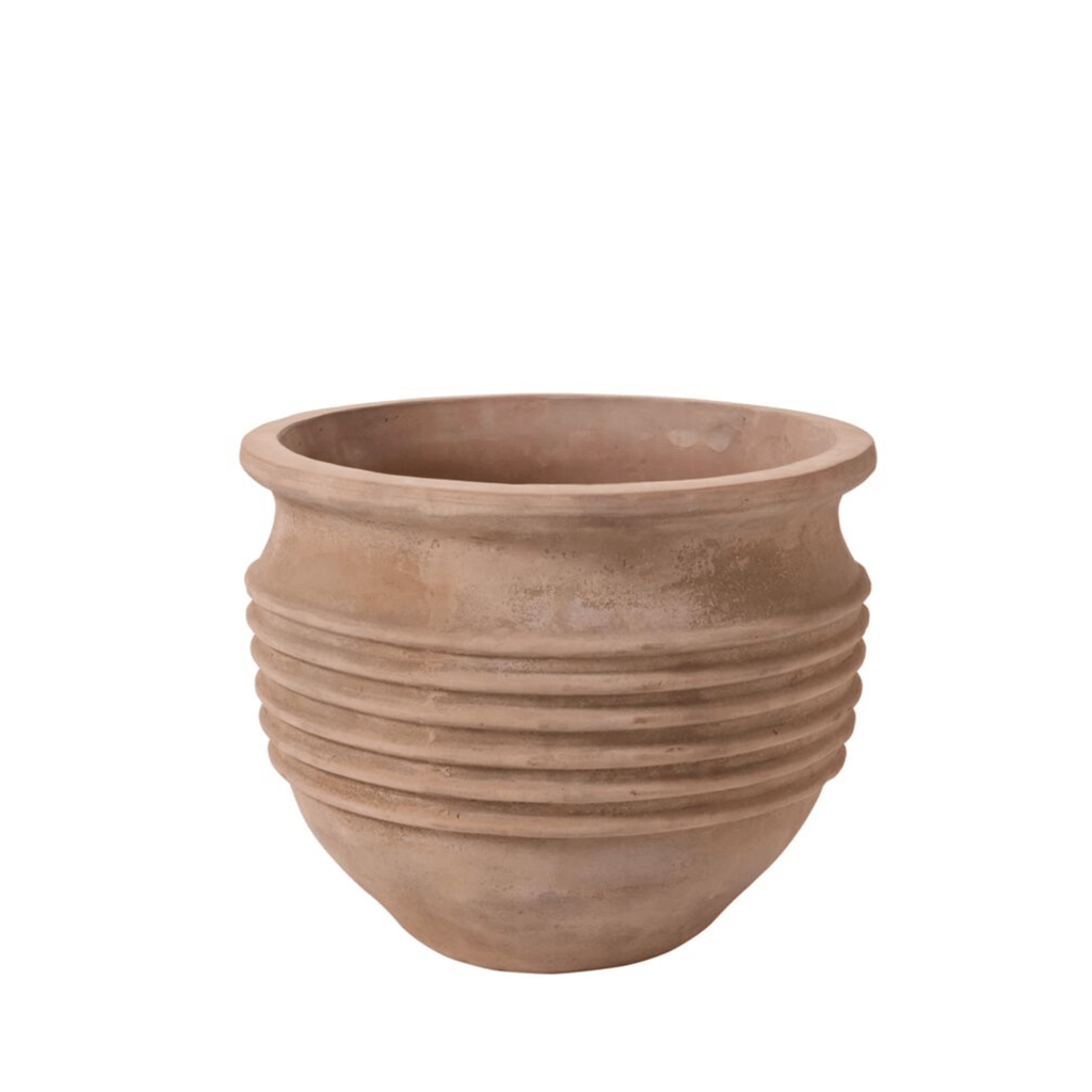 ribbed plant pots Outdoor Terra Cotta Ribbed Planter