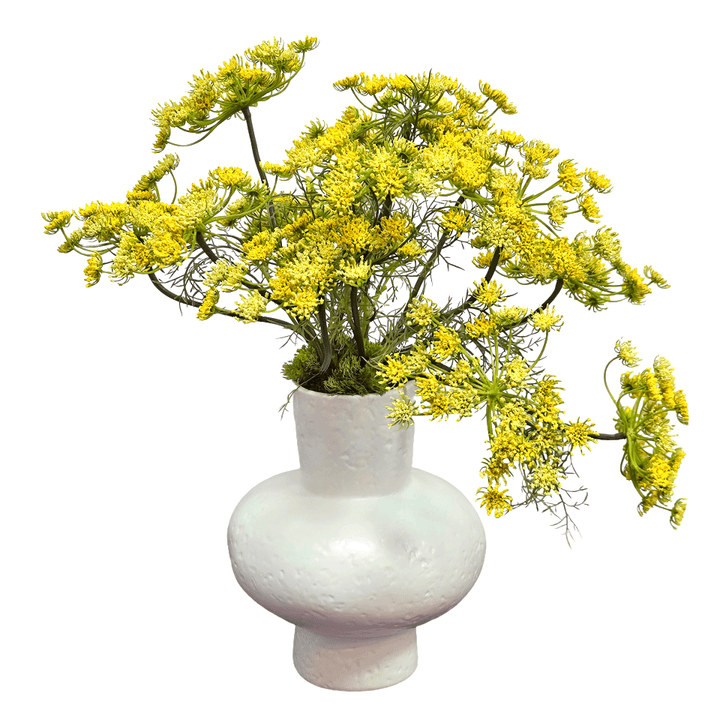 Queen Anne's Lace in Ceramic Gourde 23"H - LDF Silk