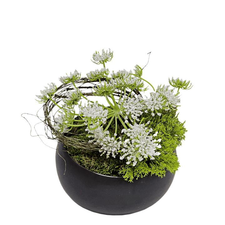 Queen Annes Lace with Vine in Ceramic FH: 6" - LDF Silk