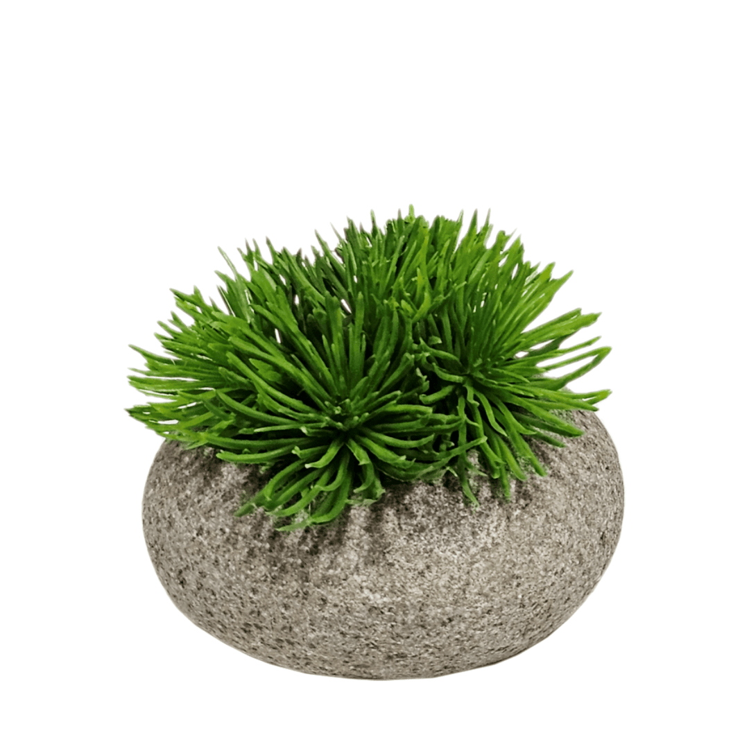 Spikey Grass in Rock. FH: 3.5"H - LDF Silk