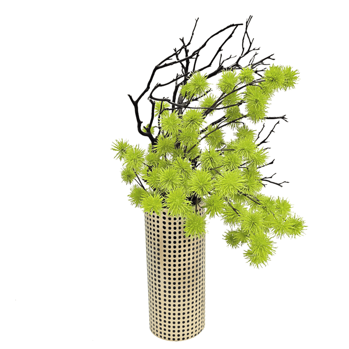 Spikey Spheres with Manzanita Branches in Ceramic 27"H - LDF Silk
