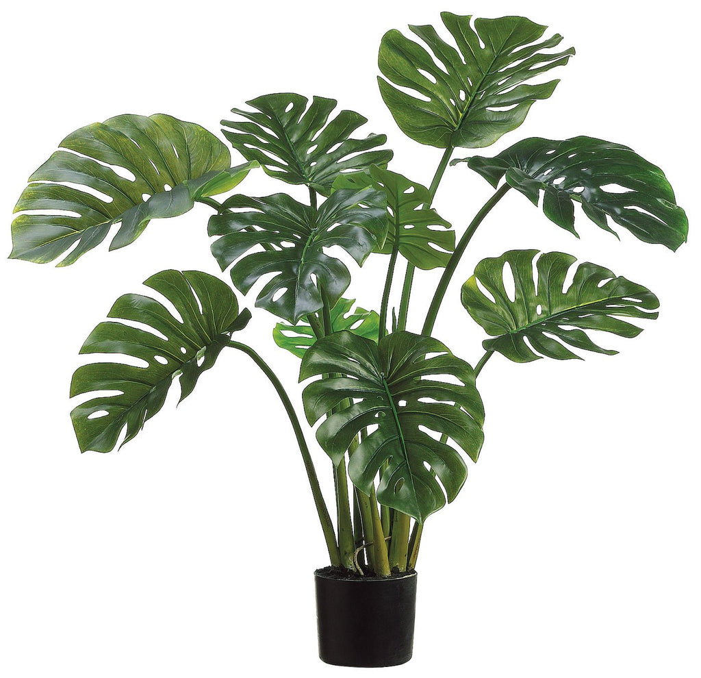 faux plant philodendron plant Split Philodendron Leaf Plant in Grow Pot 39"H – LDF Silk