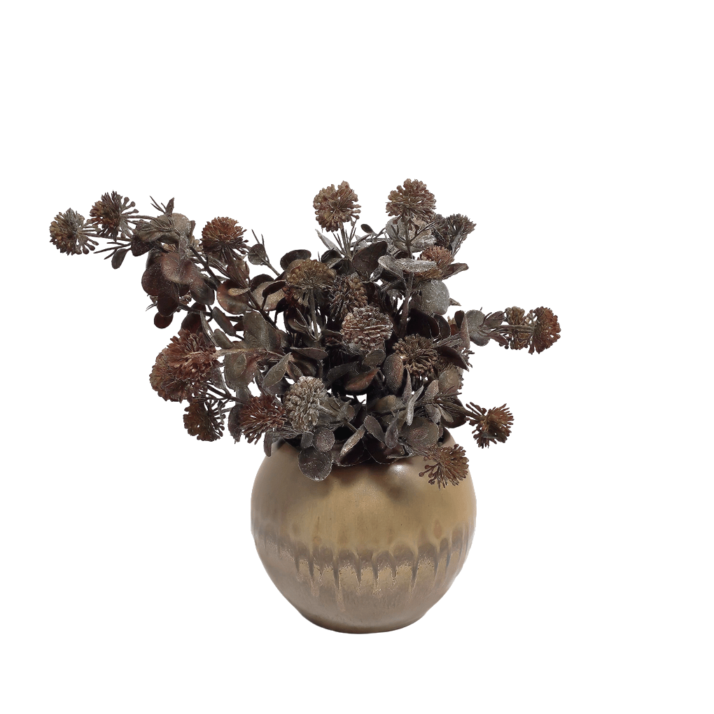 Thistle Spray in Pot 11"H x 11"Dia - LDF Silk