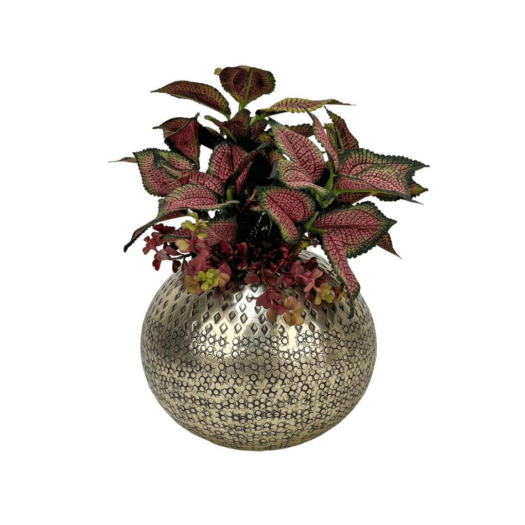 Coleus Leaves and Jade in Vase - LDF Silkplants