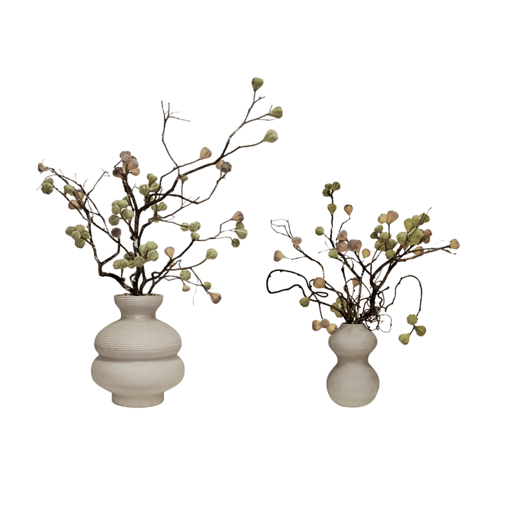 Fig Branches with Pebbles in Vase LG 46"H - LDF Silk