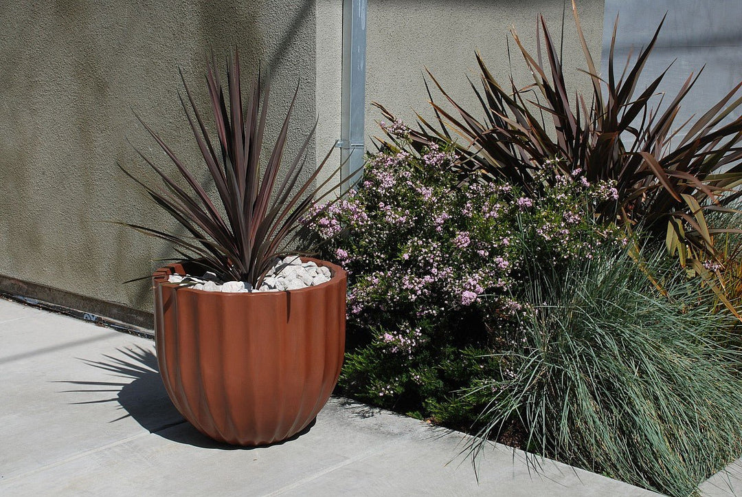 Fluted Round Fiberglass Container - LDF SilkCONTAINERS