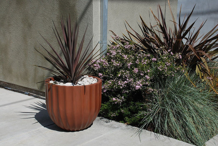 Fluted Round Fiberglass Container - LDF SilkCONTAINERS