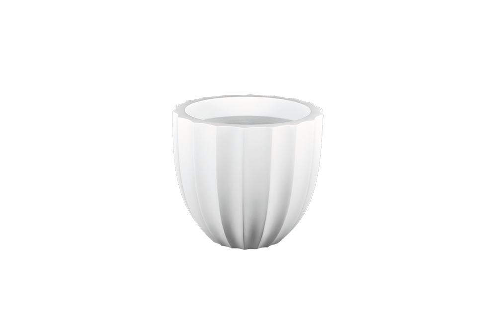 Low Fluted Round Planter for Indoor and Outdoor Use - LDF Silkcontainers