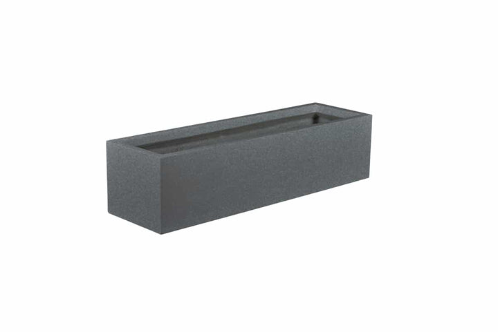 Low Rectangular Fiberglass Planter for Indoor and Outdoor Use 12"H - LDF Silkcontainers
