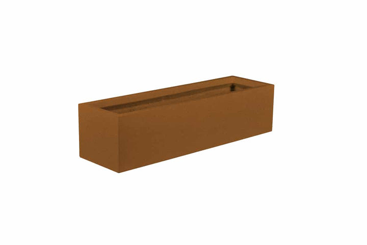 Low Rectangular Fiberglass Planter for Indoor and Outdoor Use 12"H - LDF Silkcontainers