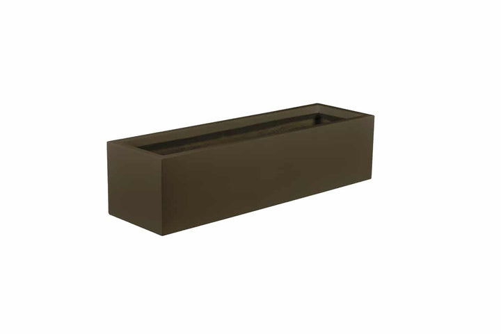 Low Rectangular Fiberglass Planter for Indoor and Outdoor Use 12"H - LDF Silkcontainers