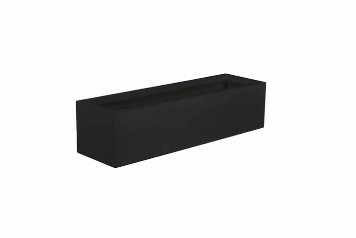 Low Rectangular Fiberglass Planter for Indoor and Outdoor Use 12"H - LDF Silkcontainers