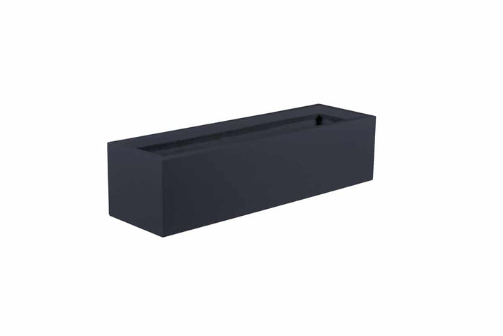 Low Rectangular Fiberglass Planter for Indoor and Outdoor Use 12"H - LDF Silkcontainers