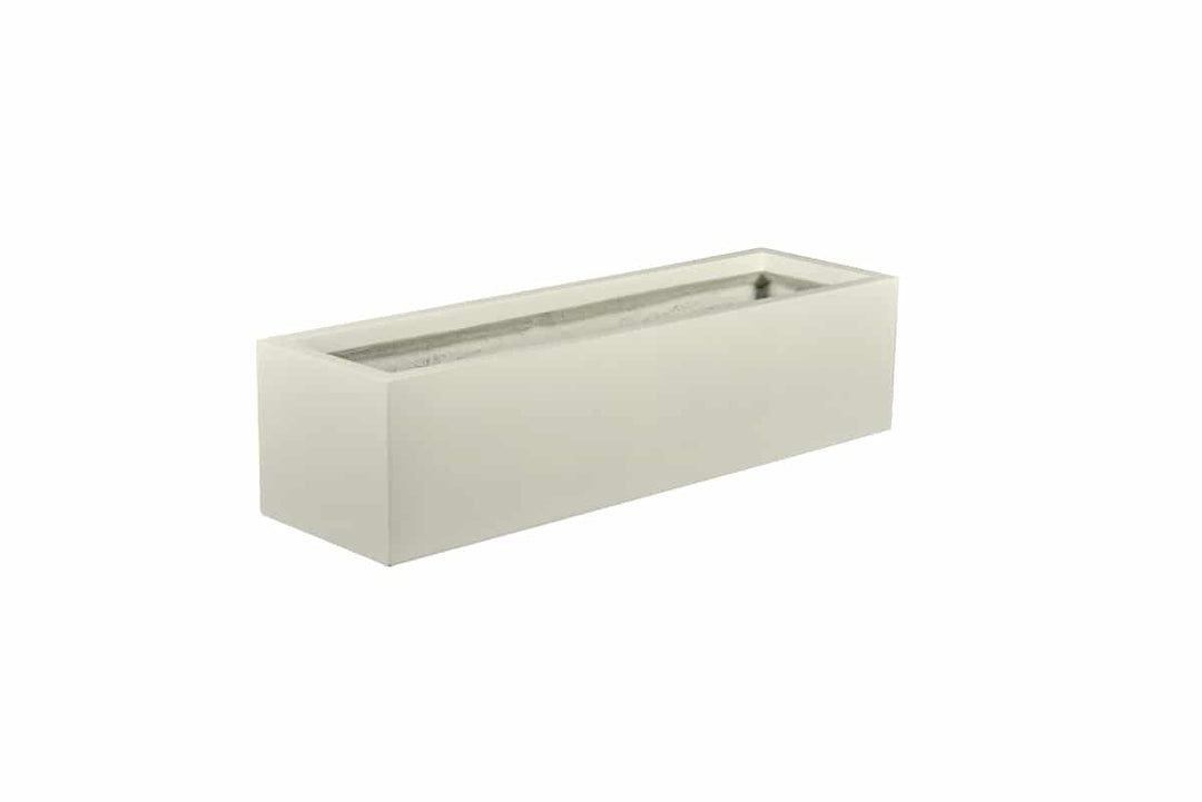 Low Rectangular Fiberglass Planter for Indoor and Outdoor Use 12"H - LDF Silkcontainers