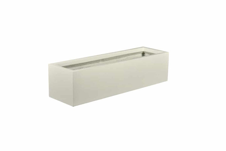 Low Rectangular Fiberglass Planter for Indoor and Outdoor Use 12"H - LDF Silkcontainers