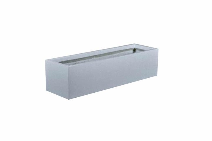 Low Rectangular Fiberglass Planter for Indoor and Outdoor Use 12"H - LDF Silkcontainers