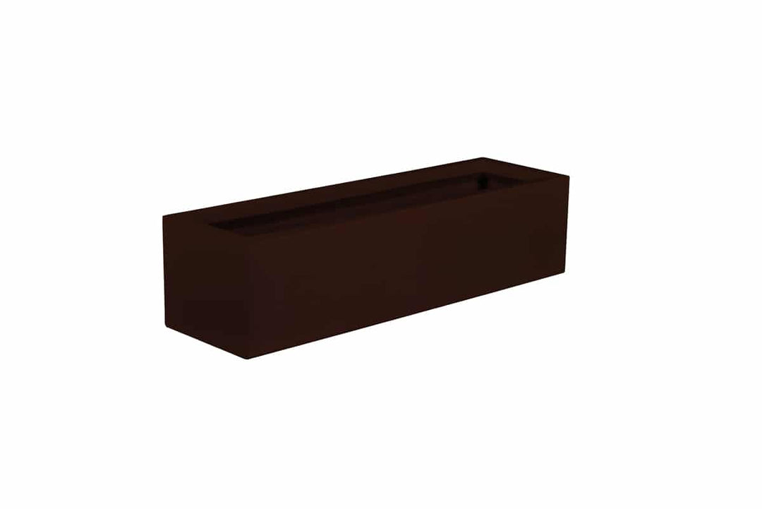 Low Rectangular Fiberglass Planter for Indoor and Outdoor Use 12"H - LDF Silkcontainers