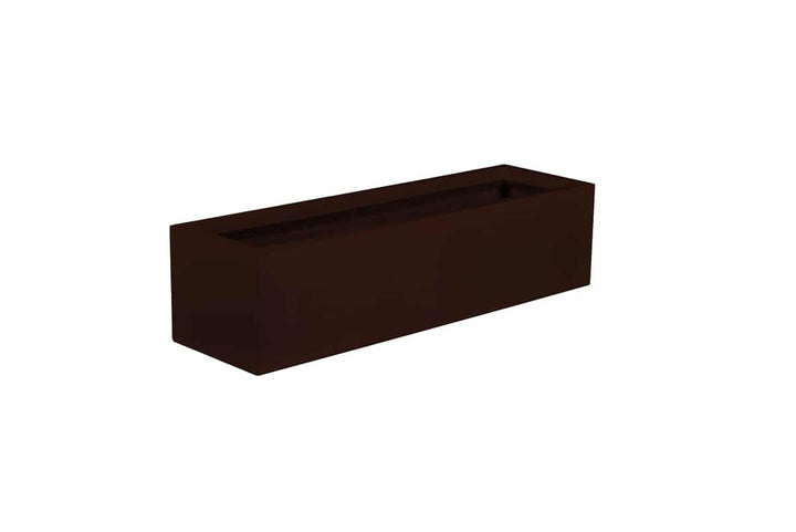 Low Rectangular Fiberglass Planter for Indoor and Outdoor Use 12"H - LDF Silkcontainers
