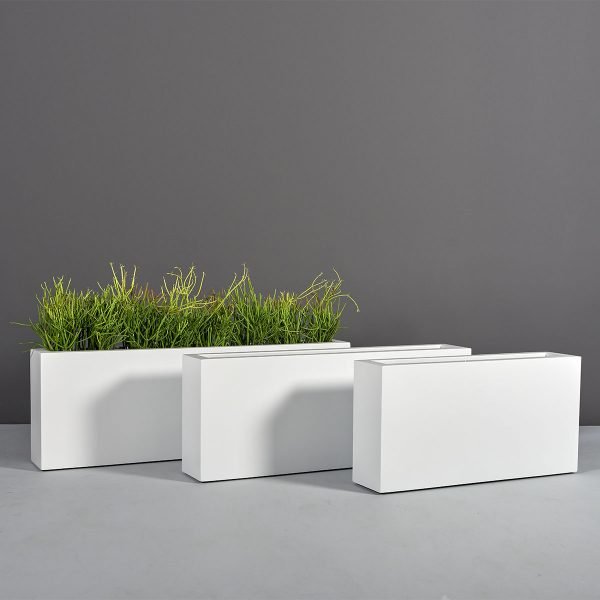 Narrow Rectangular Container for Indoor and Outdoor Use 18"H - LDF Silkcontainers